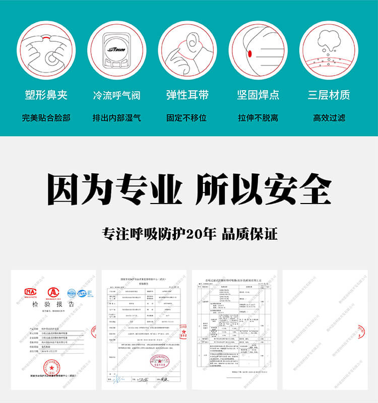 ST-A9508扬弃型防尘口罩（戴呼吸阀）-亚游国际