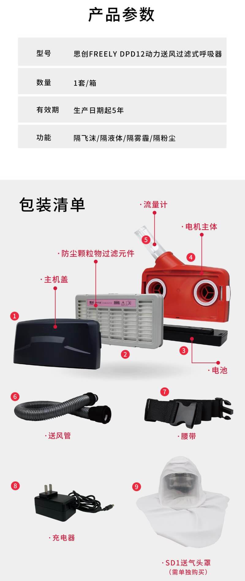 DPD12动力送风过滤式呼吸器-亚游国际