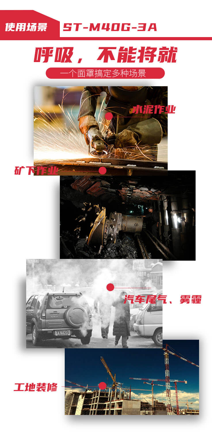 ST-M40G-3A硅胶防尘半面罩-亚游国际