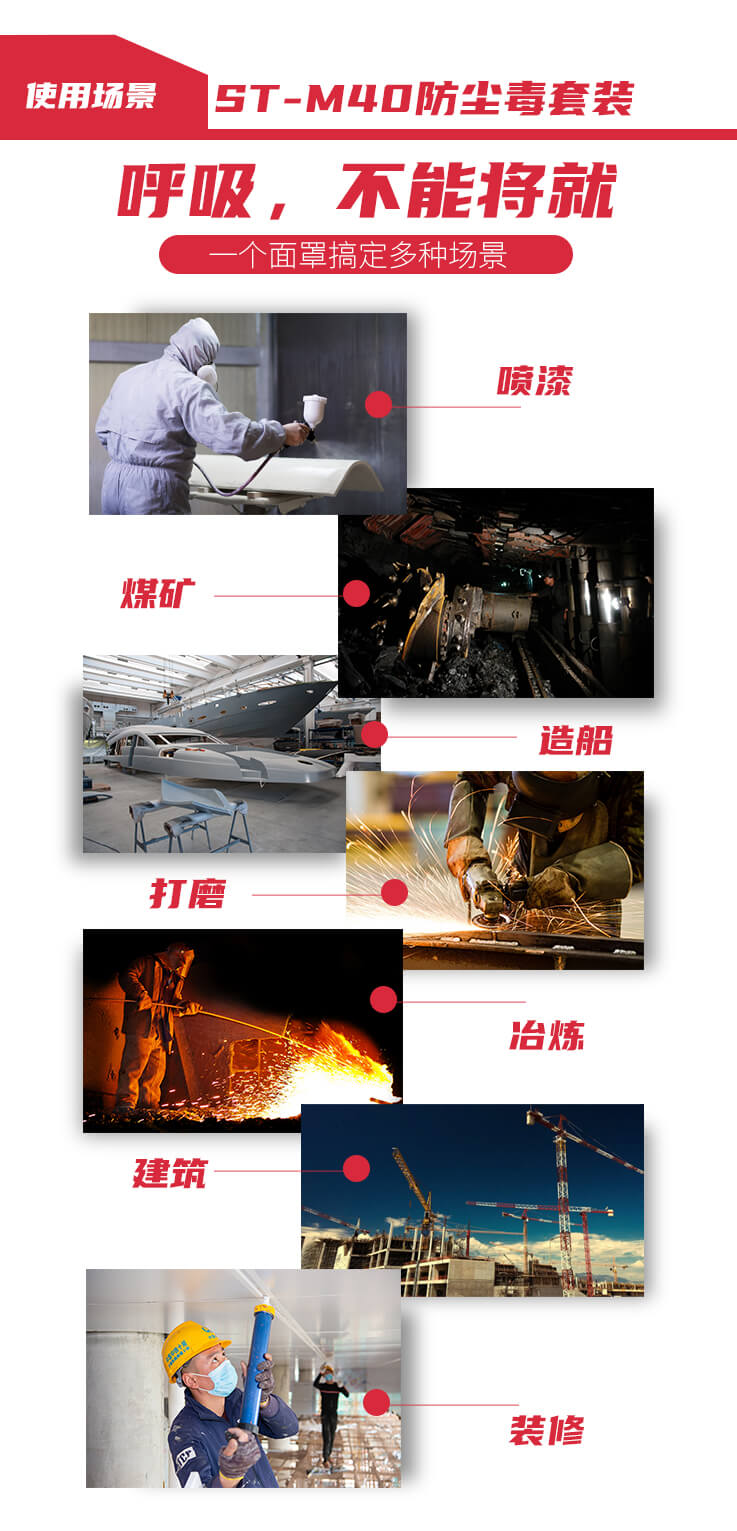 ST-M40G-1B硅胶双罐防尘毒半面罩-亚游国际