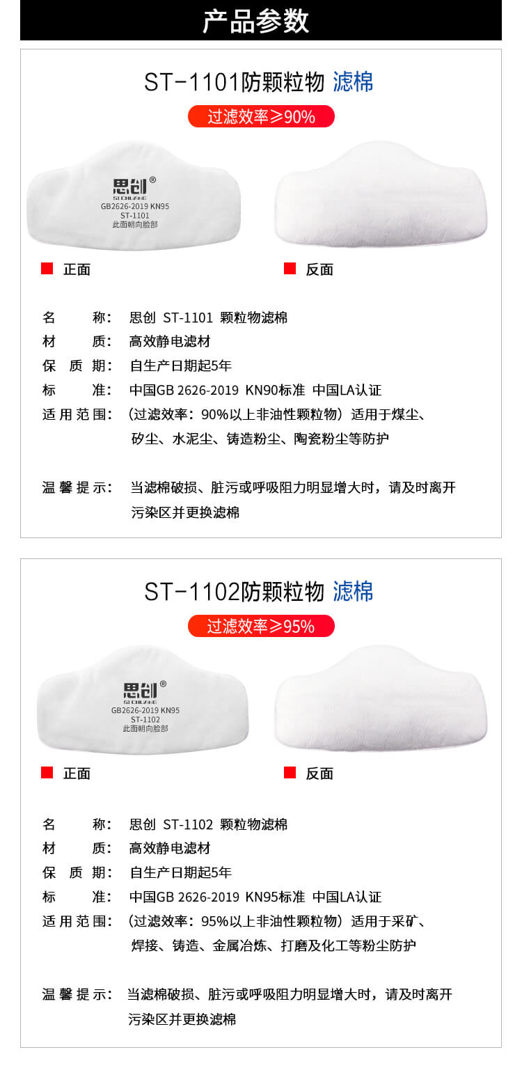 ST-1102防尘面罩滤棉-亚游国际