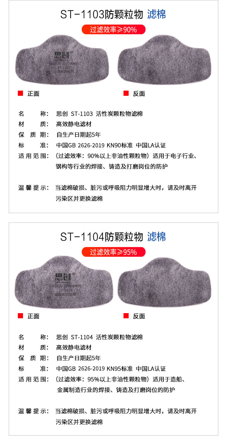 ST-1102防尘面罩滤棉-亚游国际