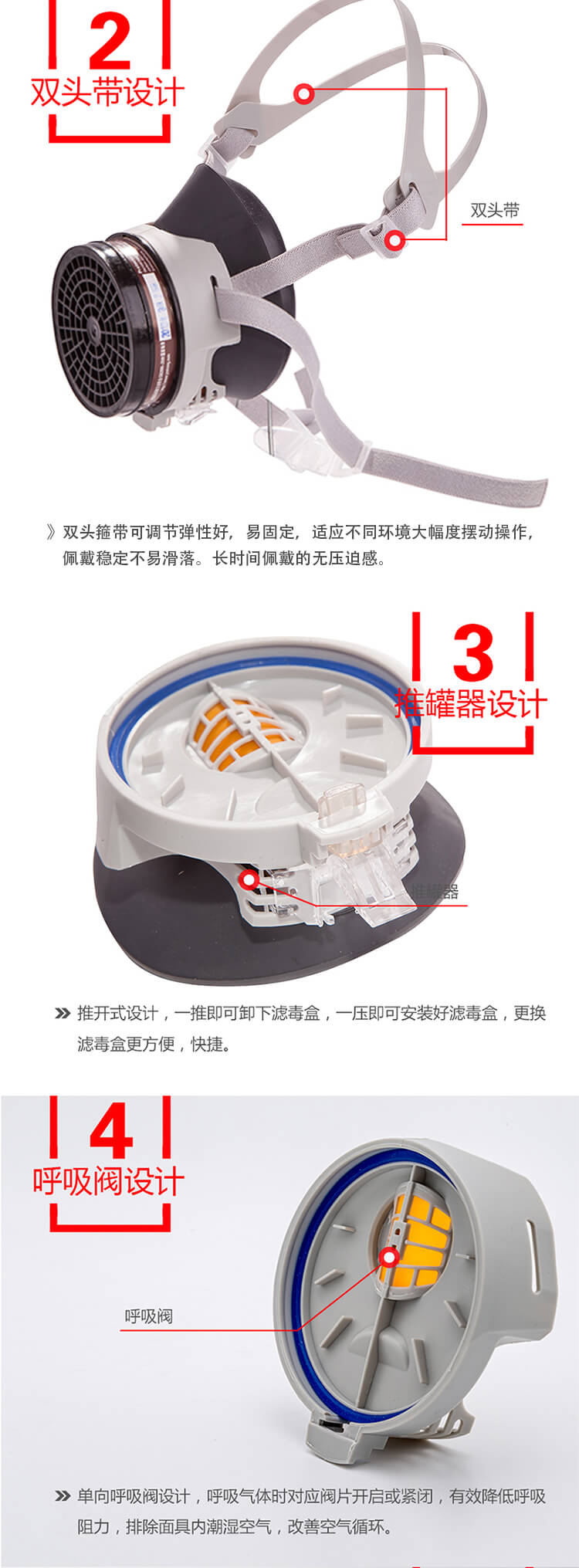 ST-FDX 防毒半面具（橡胶）含LDH3滤毒盒-亚游国际