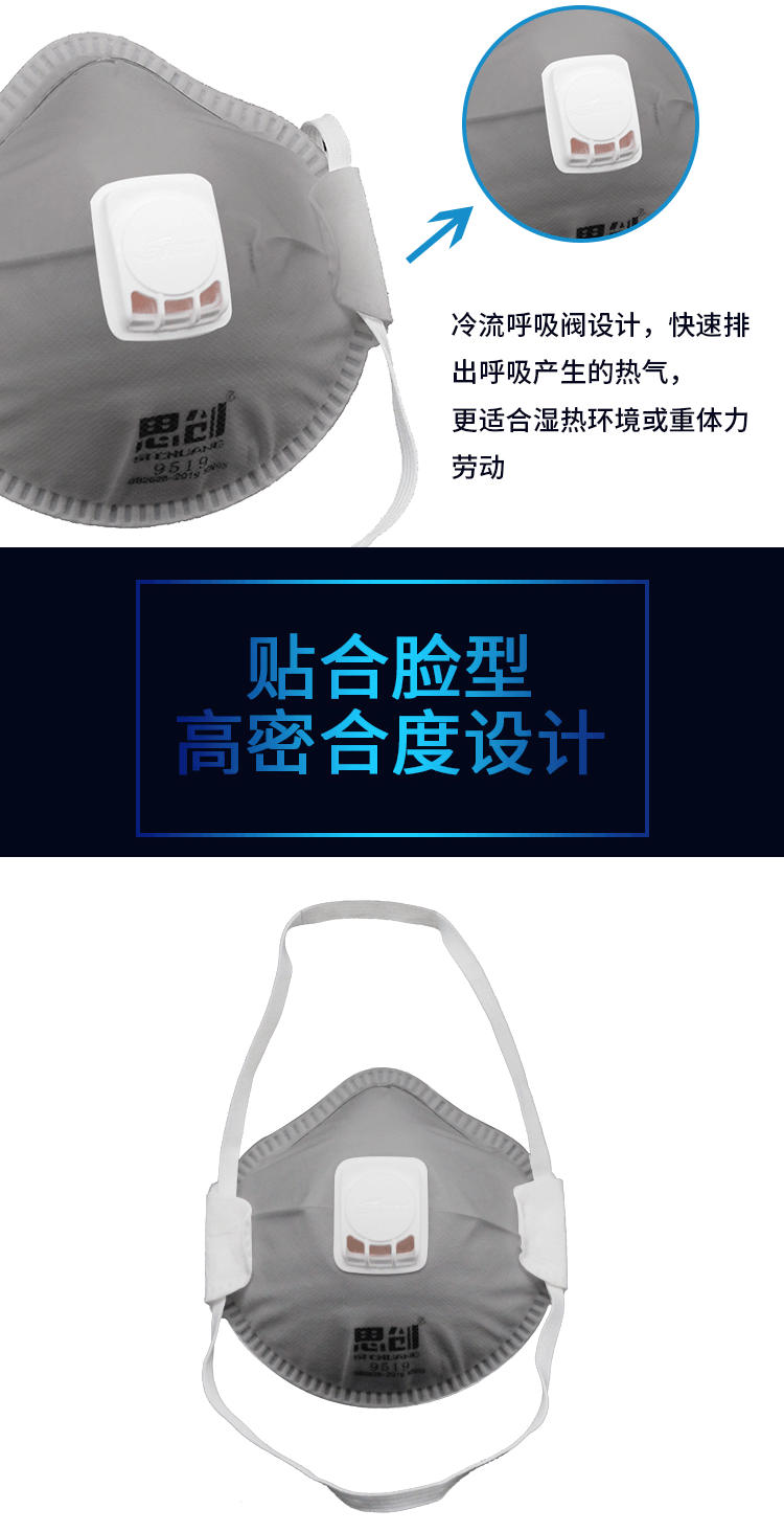 9519防异味带阀头戴式防护口罩-亚游国际