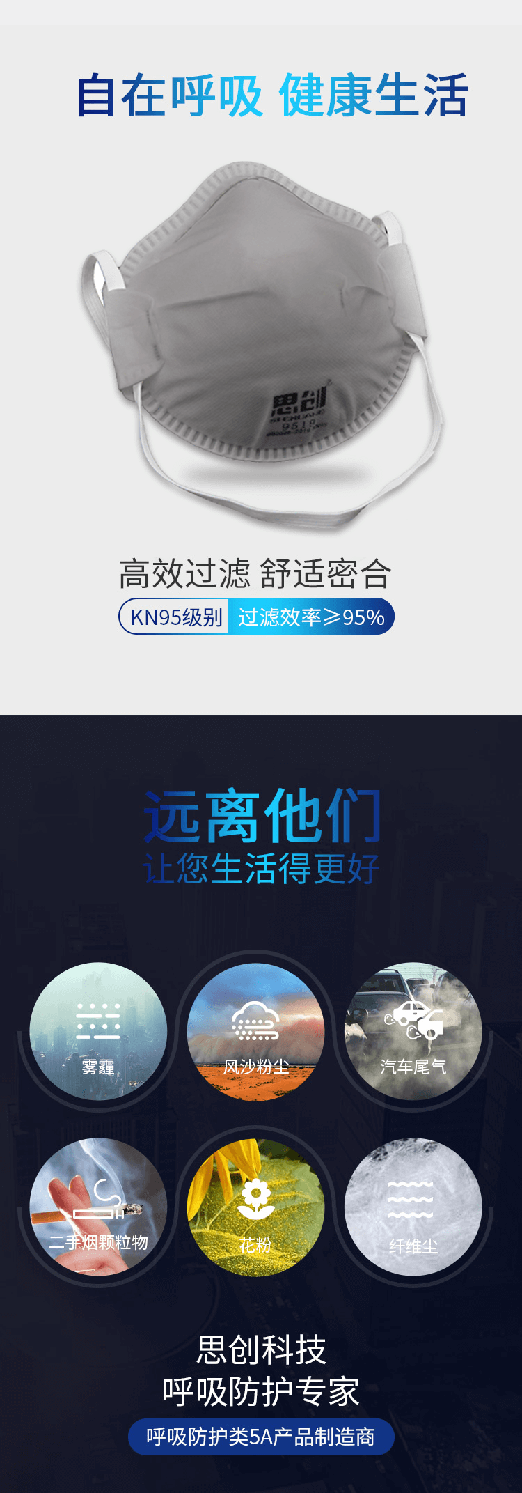 9519头带式扬弃型杯式防尘口罩-亚游国际