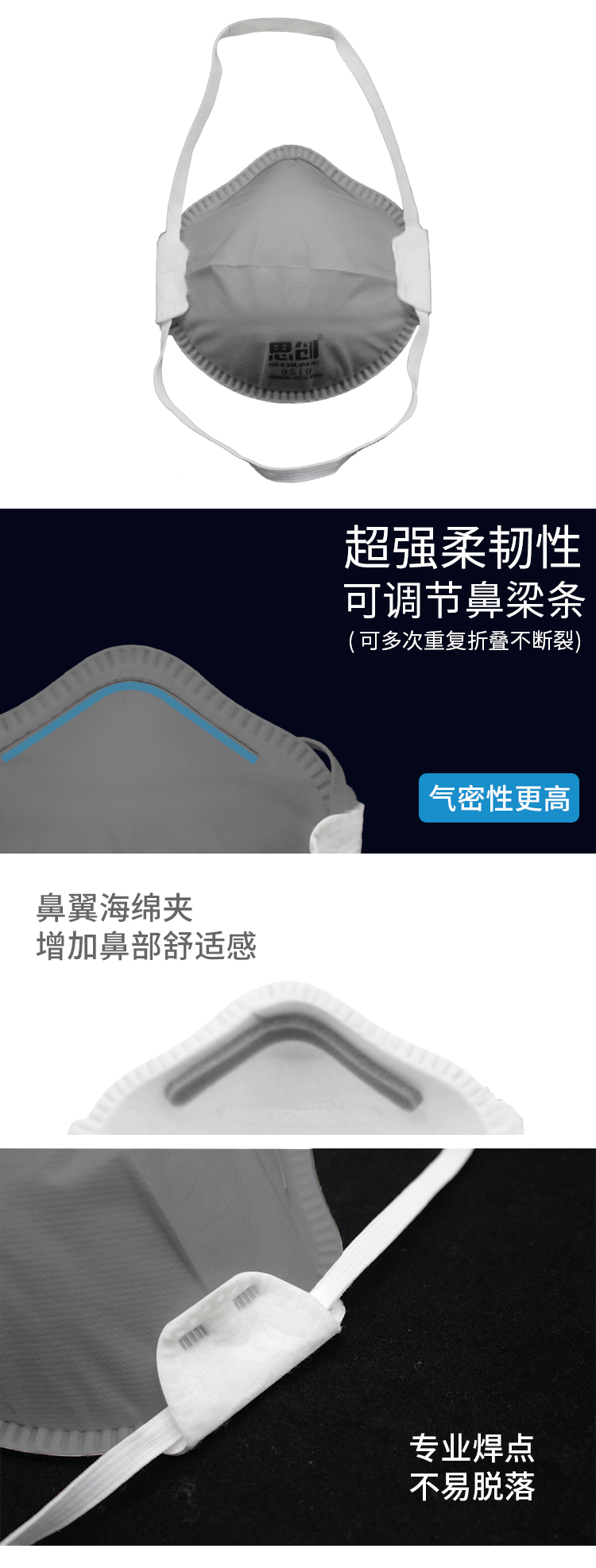 9519头带式扬弃型杯式防尘口罩-亚游国际